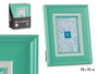 Giftdecor Porte-photos 10x15 cm Menthe en Plastique et Verre 18x23 cm (Set de 24)