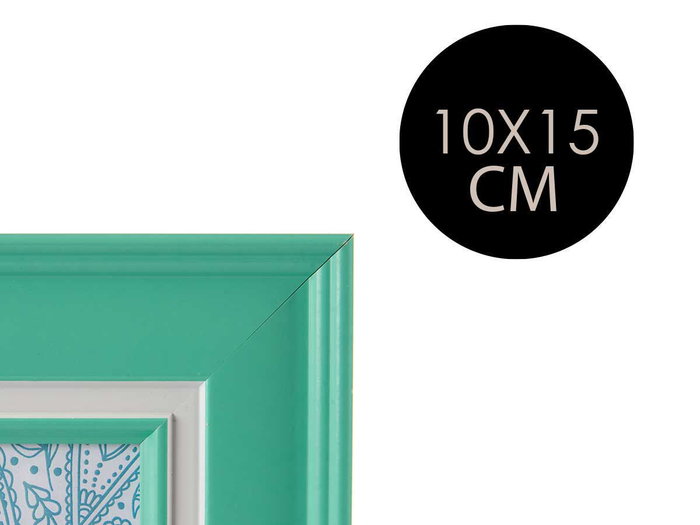 Giftdecor Porte-photos 10x15 cm Menthe en Plastique et Verre 18x23 cm (Set de 24) Giftdecor Porte-photos 10x15 cm Menthe en Plastique et Verre 18x23 cm (Set de 24)