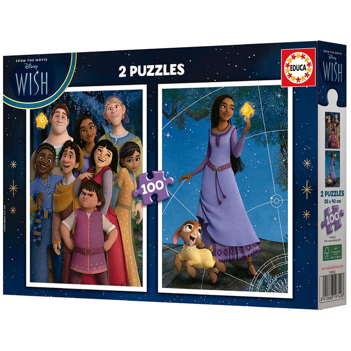 Educa - Puzzle 2x100 pièces Wish 19742, 2 puzzles en carton recyclé, 40 x 28 cm monté, à partir de 6 ans
