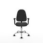 PIQUERAS Y CRESPO Chaise de bureau Algarra, Similicuir gris foncé, Mécanisme Contact permanent, Accoudoirs 1D