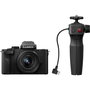 Panasonic Lumix DC-G100D Noir avec objectif H-FS 12-32 et poignée trépied DMW-SHGR2