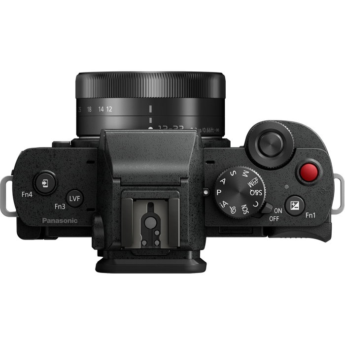 Panasonic Lumix DC-G100D Noir avec objectif H-FS 12-32 et poignée trépied DMW-SHGR2