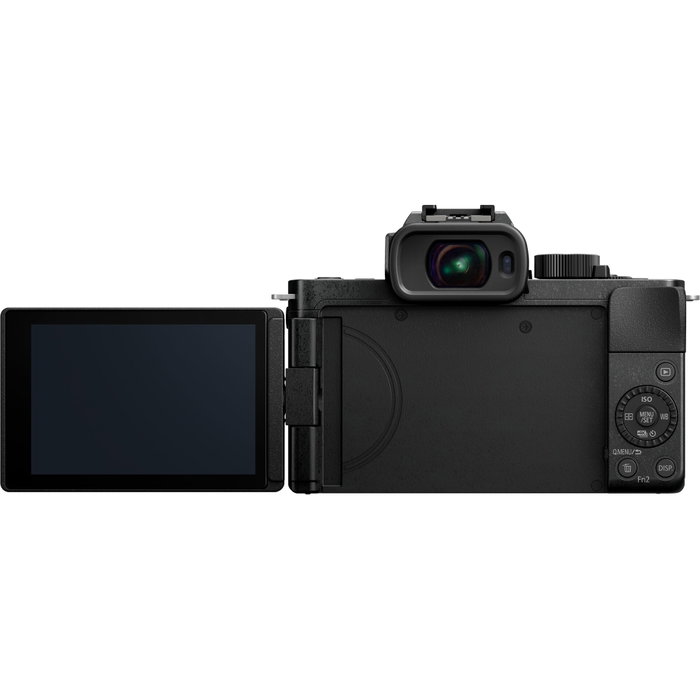 Panasonic Lumix DC-G100D Noir avec objectif H-FS 12-32 et poignée trépied DMW-SHGR2