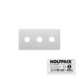 WOLFPACK LINEA PROFESIONAL Lot de 5 lames rectangulaires pour grattoir à vitres