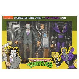 NECA Teenage Mutant Ninja Turtles Pack Business Suit Casey Jones & Split Foot Soldier 18 cm