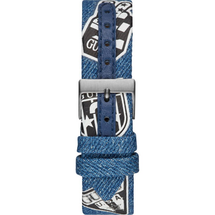 Guess V1004M1 Unisexe Bleu Jean et Argenté