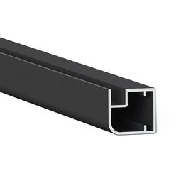 HERRAJES ALK Profil Aluminium Nadir.2020 3.25M Noir Mat pour Vitrines Sans Junquillo (Set de 5)