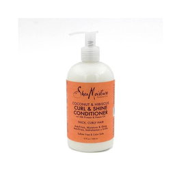 Shea Moisture Conditionneur Hydratant et Brillant pour Boucles à la Noix de Coco et Hibiscus 384ml - Pour cheveux bouclés et frisés