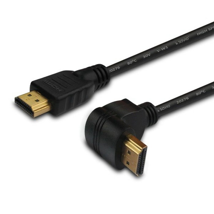 Savio Câble HDMI CL-04 En angle Noir 1,5 m Savio Câble HDMI CL-04 En angle Noir 1,5 m