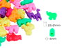 Innspiro Perles en plastique Animaux couleurs assorties 21mm 120u.