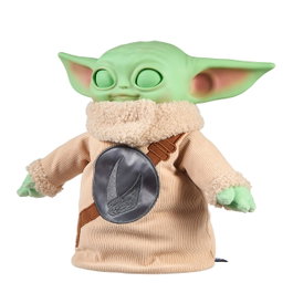 Mattel Peluche Star Wars Grogu 28 cm avec Yeux Ouverture Base Lestée Âge +3 Ans Jkn44