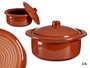 La Dehesa Cocotte 2,5 L en terre réfractaire couleur miel 26,5x14,5x24,5 cm (Set de 2)