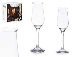 Pasabahce Coupe à Champagne Wavy 190 ml Verre Transparent 22.5 cm (Set de 24)