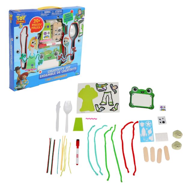JUST PLAY Set Crée ton Forky et Karen - Kit Créatif et de Bricolage Toy Story 5 Disney Pixar avec Pelotes de Pâte à Modeler et Accessoires