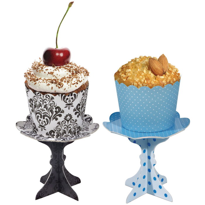 Lily Cook Set de 6 moules à muffins avec supports Lily Cook Set de 6 moules à muffins avec supports