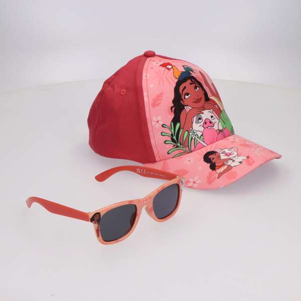 Cerdá Set Casquette et Lunettes de Sol Moana 53 cm - Rose - À Partir de 3 Ans