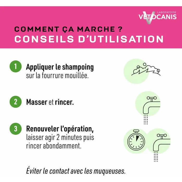 VETOCANIS - Shampoing pour chat 300 ml - Sans parabène, à la glycérine végétale - Poil doux et brillant