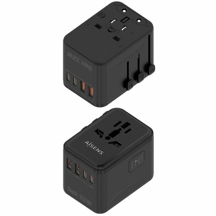 Chargeur mural Aisens ASPS-2A2C08-BK 25 W Noir