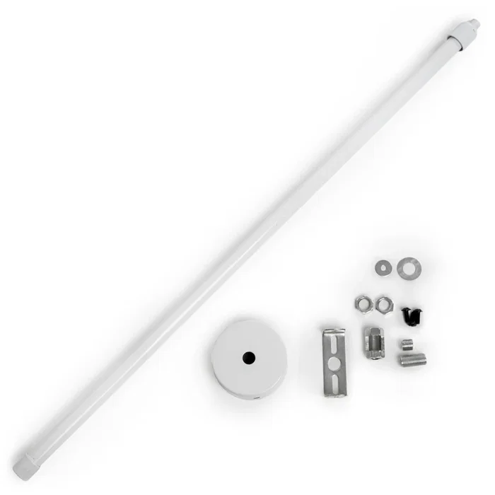 Barre de suspension extensible pour rail spots LED 50-100cm - Blanc Barre de suspension extensible pour rail spots LED 50-100cm - Blanc