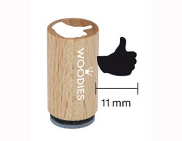Woodies Mini tampon de pouce en bois et caoutchouc 15x25mm