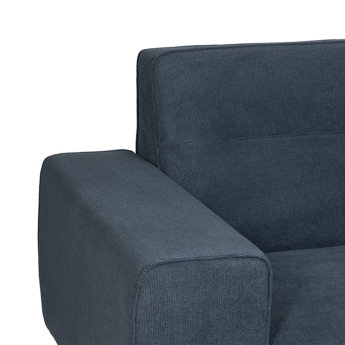 BigBuy Home Canapé trois places Bleu Bois 220 x 87 x 85 cm
