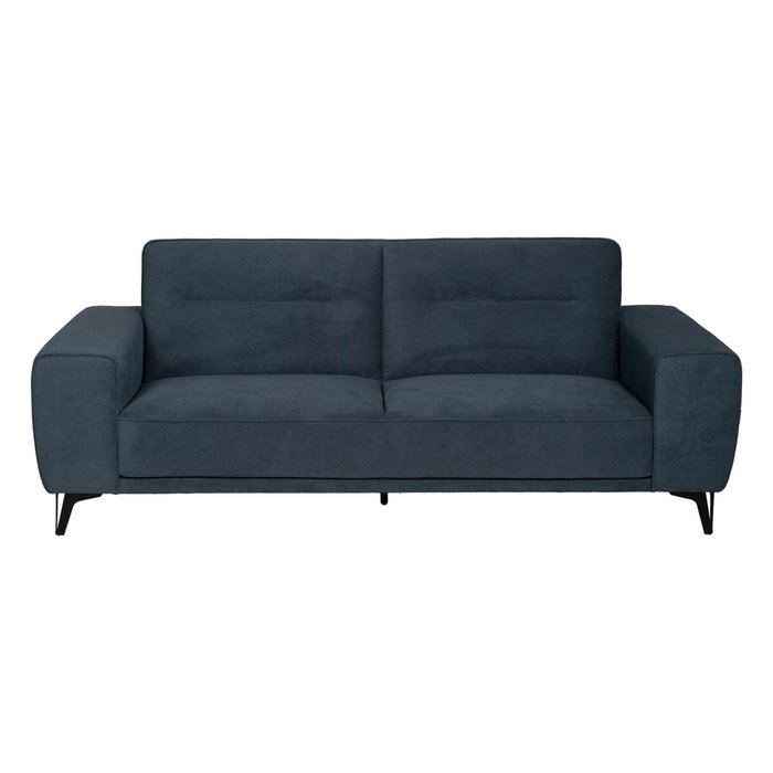 BigBuy Home Canapé trois places Bleu Bois 220 x 87 x 85 cm