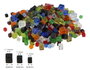 Innspiro Mélange de perles en verre cube transparent 4-6-8mm 300g