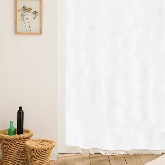 Poyet Motte Rideau Marseillais tissé blanc 225 x 140 cm - Fibres naturelles