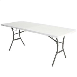 Color Baby Lifetime Table rectangulaire pliante de 185 x 76 x 74 cm, portative en mallette, en plastique et acier