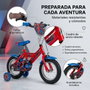 Huffy Bicicleta Spiderman 12" - Vélo pour enfant 3 à 5 ans (3/5 años) - Langue du produit : espagnol