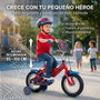 Huffy Bicicleta Spiderman 12" - Vélo pour enfant 3 à 5 ans (3/5 años) - Langue du produit : espagnol