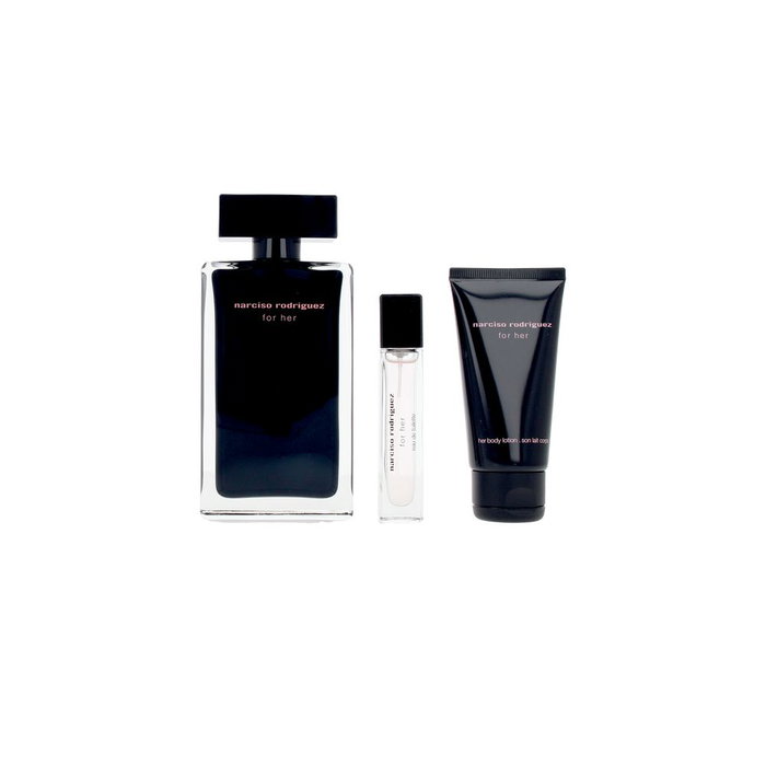 Narciso Rodriguez For Her Coffret 3 Pièces Eau de Toilette 100 ml + Lait Corps 50 ml + Eau de Toilette 10 ml Femme Narciso Rodriguez For Her Coffret 3 Pièces Eau de Toilette 100 ml + Lait Corps 50 ml + Eau de Toilette 10 ml Femme