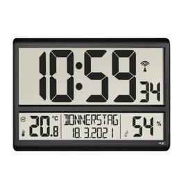 Tfa Horloge numérique XL radio-pilotée avec contrôle du climat 60.4520.01