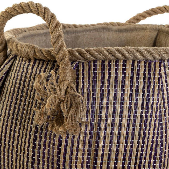 Panier Multi-usages DKD Home Decor Bleu Rouge Naturel Fibre naturelle (2 Unités) Panier Multi-usages DKD Home Decor Bleu Rouge Naturel Fibre naturelle (2 Unités)