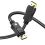 Techly Câble DisplayPort 2.1 Mâle-Mâle 4K 120 Hz HDR10+ Audio-Vidéo 1 m Noir