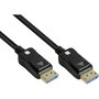 Techly Câble DisplayPort 2.1 Mâle-Mâle 4K 120 Hz HDR10+ Audio-Vidéo 1 m Noir
