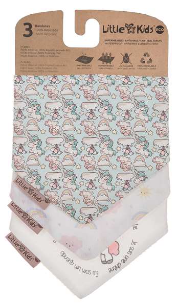 Ensemble de Bavoirs Unicorn 42 x 16 cm 3 Pièces Ensemble de Bavoirs Unicorn 42 x 16 cm 3 Pièces