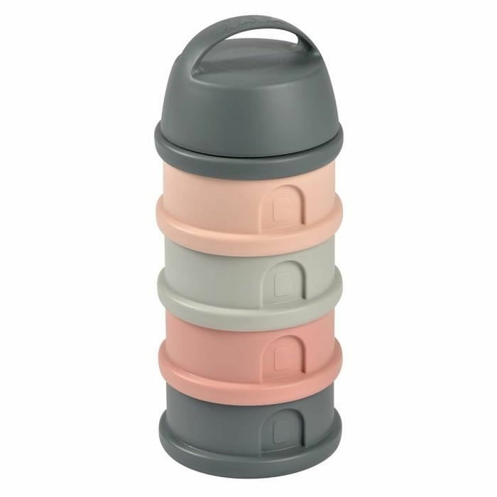 BEABA Boîte doseuse 4 compartiments mineral grey/pink BEABA Boîte doseuse 4 compartiments mineral grey/pink