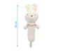 KioKids - Hochet en peluche lapin, doux et stimulant pour bébés 0+, développement sensoriel, blanc, 18 cm
