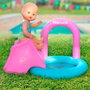 Nenuco - Poupée Fiesta en la Piscina Nfnb5000 avec Piscine et Toboggan - Jouet de Bain pour Enfant - Version Multilingue (Français, Espagnol, Anglais, Italien, Portugais)