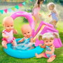 Nenuco - Poupée Fiesta en la Piscina Nfnb5000 avec Piscine et Toboggan - Jouet de Bain pour Enfant - Version Multilingue (Français, Espagnol, Anglais, Italien, Portugais)