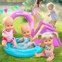 Nenuco - Poupée Fiesta en la Piscina Nfnb5000 avec Piscine et Toboggan - Jouet de Bain pour Enfant - Version Multilingue (Français, Espagnol, Anglais, Italien, Portugais)
