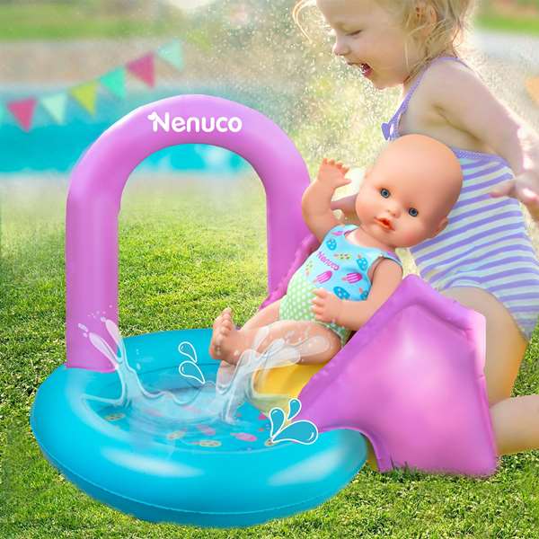 Nenuco - Poupée Fiesta en la Piscina Nfnb5000 avec Piscine et Toboggan - Jouet de Bain pour Enfant - Version Multilingue (Français, Espagnol, Anglais, Italien, Portugais) Nenuco - Poupée Fiesta en la Piscina Nfnb5000 avec Piscine et Toboggan - Jouet de Bain pour Enfant - Version Multilingue (Français, Espagnol, Anglais, Italien, Portugais)