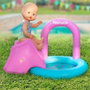 Nenuco - Poupée Fiesta en la Piscina Nfnb5000 avec Piscine et Toboggan - Jouet de Bain pour Enfant - Version Multilingue (Français, Espagnol, Anglais, Italien, Portugais)