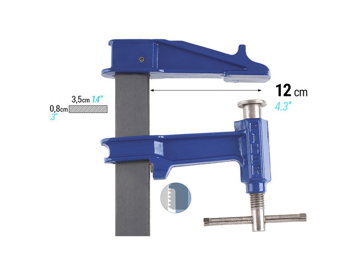 Piher Serre-joint modèle F moyen 800x120 mm