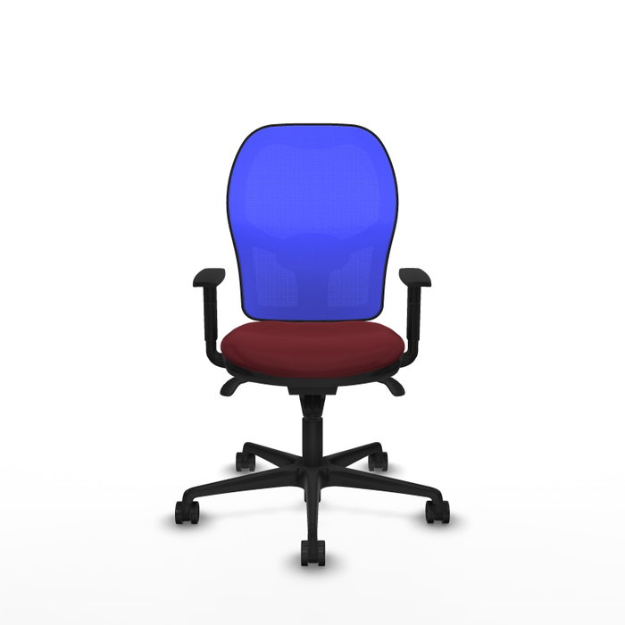 Piqueras y Crespo Chaise de Bureau Jorquera - Assise Granat et Dossier Bleu Piqueras y Crespo Chaise de Bureau Jorquera - Assise Granat et Dossier Bleu