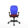 Piqueras y Crespo Chaise de Bureau Jorquera - Assise Granat et Dossier Bleu