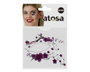 Atosa Tatouage pour les yeux avec fleurs lilas et détails violets