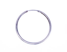 Innspiro Boucles d'oreilles créoles métalliques argenté vieilli 30mm