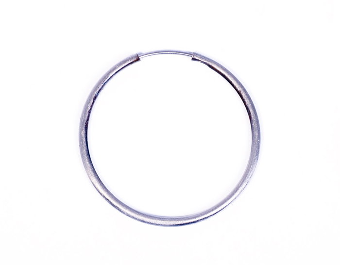 Innspiro Boucles d'oreilles créoles métalliques argenté vieilli 30mm Innspiro Boucles d'oreilles créoles métalliques argenté vieilli 30mm